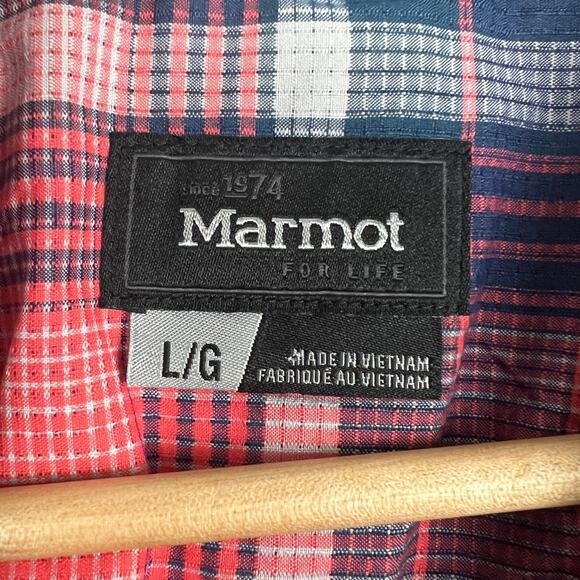 Marmot Women's L Outdoors Western Grunge Gorpcore Plaid Hiking Button-Up Shirt - Picture 7 of 11